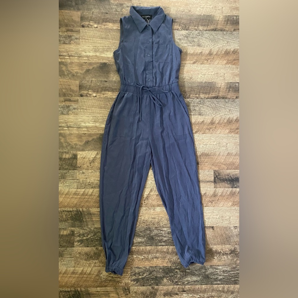 Kittenish Serena Blue Jumpsuit